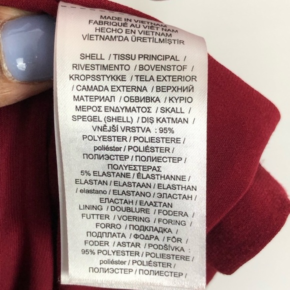 𝅺Lauren Ralph Lauren black label burgundy dress - Picture 5 of 10